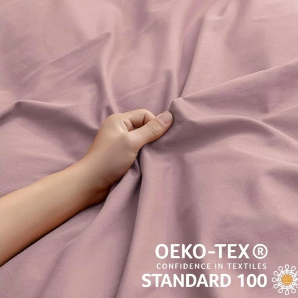 100% Cotton Dusty Pink Duvet Cover Set Full Size